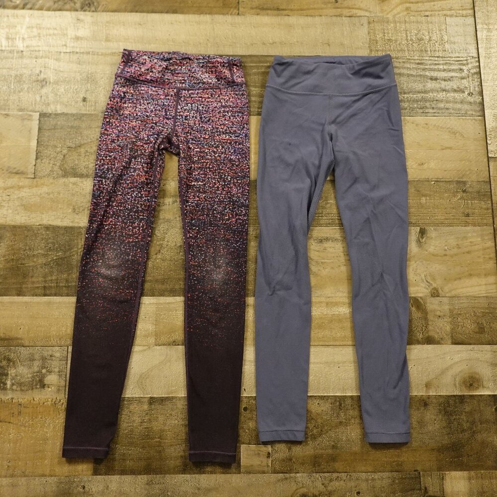 Athleta high rise Chit Chat tight bundle girl's medium 8-10 two‎ pack